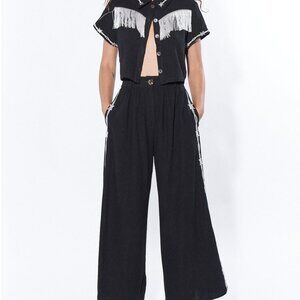 Fashion Brand Company Black and White Wide Leg pants